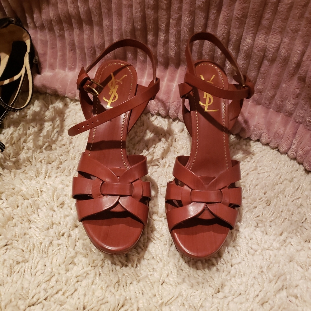 YSL Tribute Platform Sandals size 39